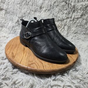 David Tate Leather Ankle Boots Womens 9N "MAVERICK" Buckle Luxury Comfort Bootie